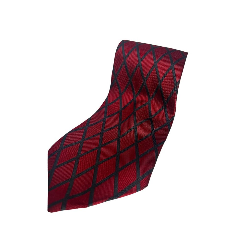 Mara by Countess Mara Luxury Silk Necktie - Red Diamond Pattern